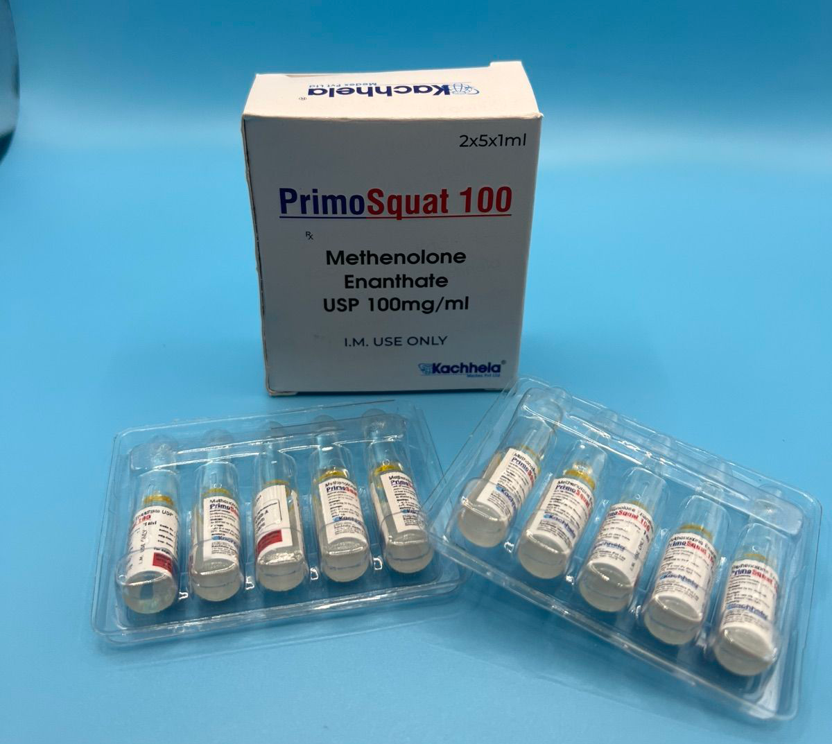 Primo Squat - 100mg Methenolone Enanthate 10 x 1ml ampoule - Image 2